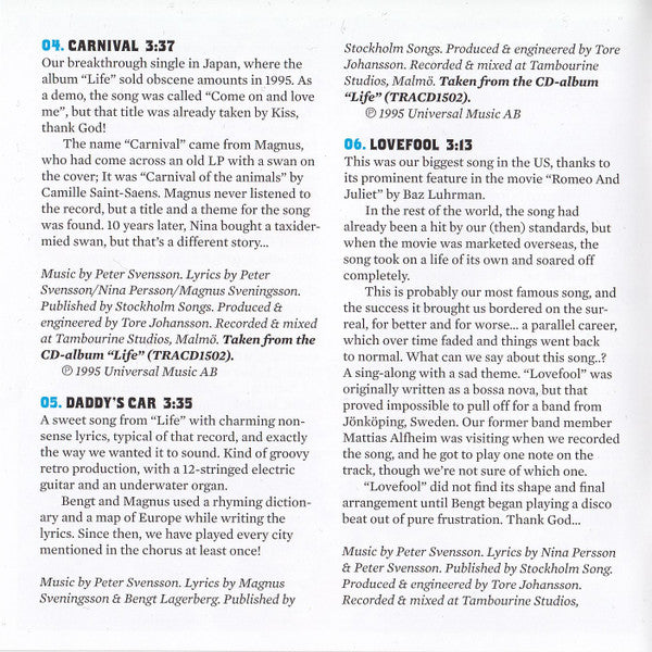 The Cardigans : Best Of (CD, Comp, RE)