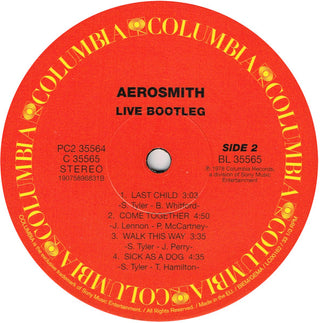 Aerosmith : Live! Bootleg (2xLP, Album, RE, RM)
