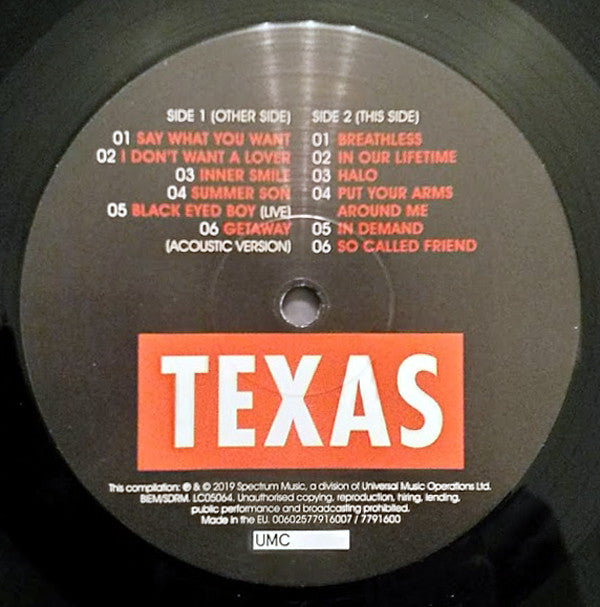 Texas : Say What You Want - The Collection (LP, Comp)
