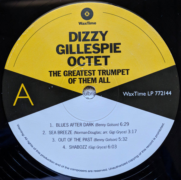 The Dizzy Gillespie Octet : The Greatest Trumpet Of Them All (LP, RE)