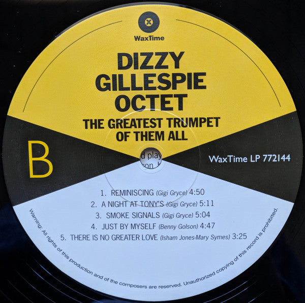 The Dizzy Gillespie Octet : The Greatest Trumpet Of Them All (LP, RE)