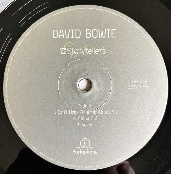 David Bowie : VH1 Storytellers (2xLP, Album, Ltd, RE)