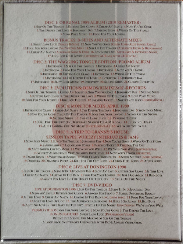 Whitesnake : Slip Of The Tongue (Box, Dlx, 30t + CD, Album, RE, RM + CD, Album, RE,)