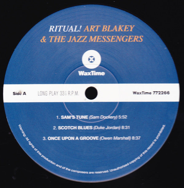 Art Blakey & The Jazz Messengers Featuring Jackie McLean & Bill Hardman : Ritual (LP, Album, Ltd, RE, RM, 180)