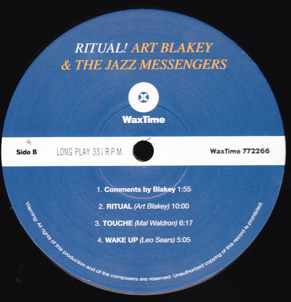 Art Blakey & The Jazz Messengers Featuring Jackie McLean & Bill Hardman : Ritual (LP, Album, Ltd, RE, RM, 180)