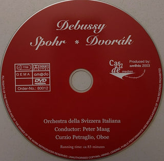 Claude Debussy, Louis Spohr, Antonín Dvořák / Orchestra Della Radio Televisione Della Svizzera Italiana, Peter Maag, Curzio Petraglio : Debussy: Prélude À L'après-midi D'un Faune / Spohr: Concerto No. 1 In C Minor For Clarinet And Orchestra / Dvorak: Symphony No. 9 In E Minor Op. 95 "New World" (DVD-V, Multichannel, PAL)