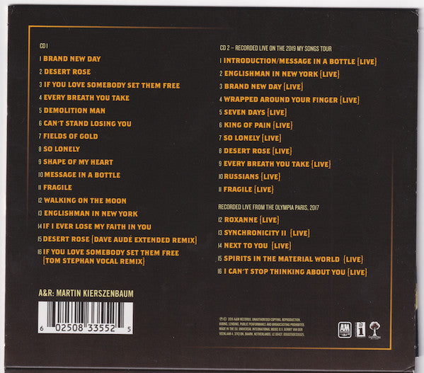 Sting : My Songs (2xCD, Album, S/Edition, Fna)