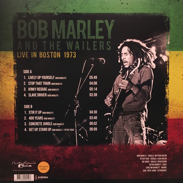 Bob Marley & The Wailers : Live In Boston 1973 (LP, Album, Unofficial)