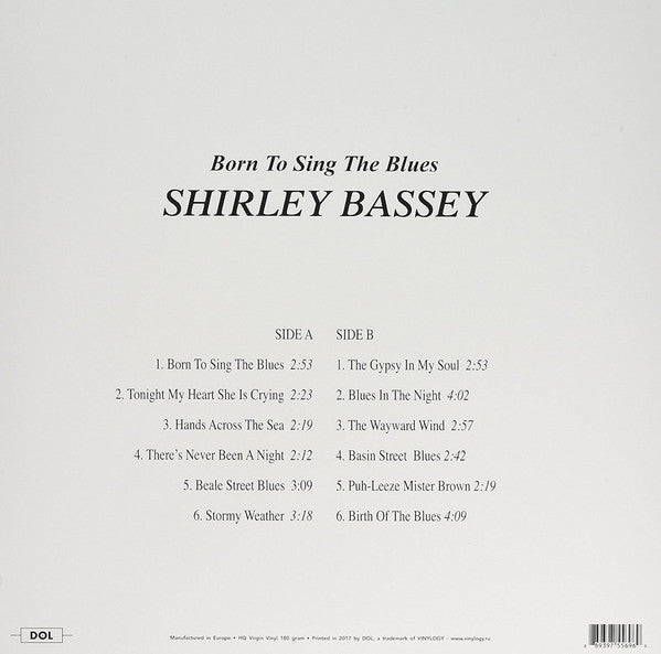 Shirley Bassey : Born To Sing The Blues (LP, Comp, RE)