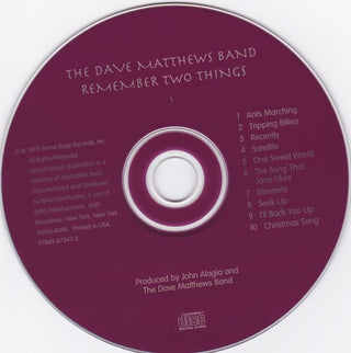 Dave Matthews Band : Remember Two Things (CD, Album, RE, RP)
