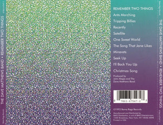 Dave Matthews Band : Remember Two Things (CD, Album, RE, RP)