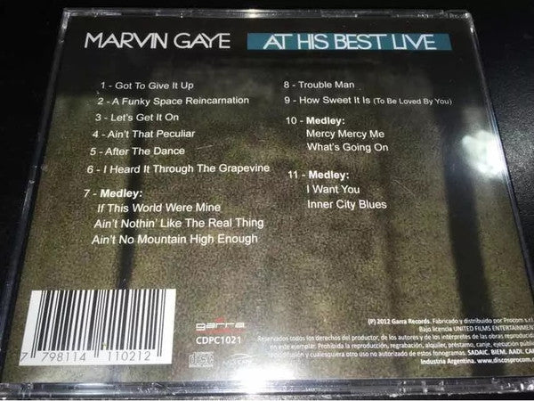 Marvin Gaye : At His Best Live (CD, Comp)