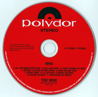 The Who : Who (CD, Album)