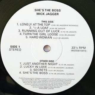 Mick Jagger : She's The Boss (LP, Album, RE)