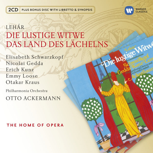 Lehár* - Elisabeth Schwarzkopf, Nicolai Gedda, Erich Kunz, Emmy Loose, Otakar Kraus, Philharmonia Orchestra, Otto Ackermann : Die lustige Witwe / Das Land Des Lächelns (2xCD, Comp, Mono, RE, RM + CD-ROM)