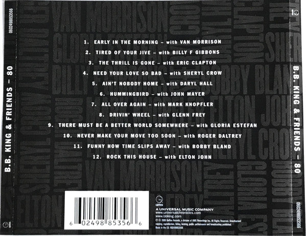 B.B. King & Various : 80 (CD, Album)