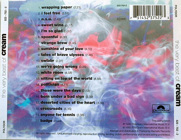 Cream (2) : The Very Best Of Cream (CD, Comp, RM, RP)