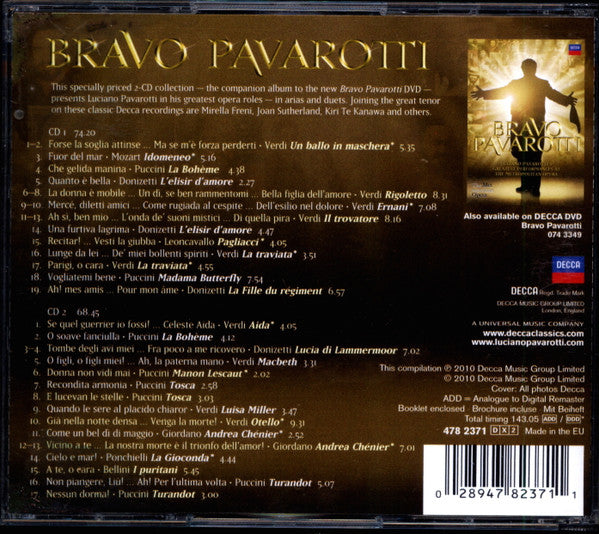 Luciano Pavarotti : Bravo Pavarotti (2xCD, Comp)