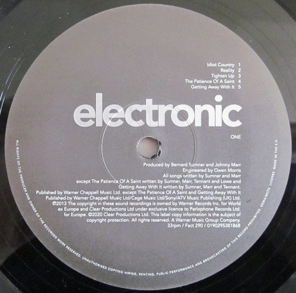 Electronic : Electronic (LP, Album, RE, RM, RP)