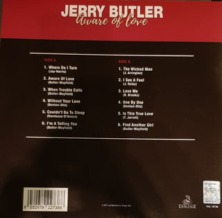 Jerry Butler : Aware Of Love (LP, Album, RE, 180)