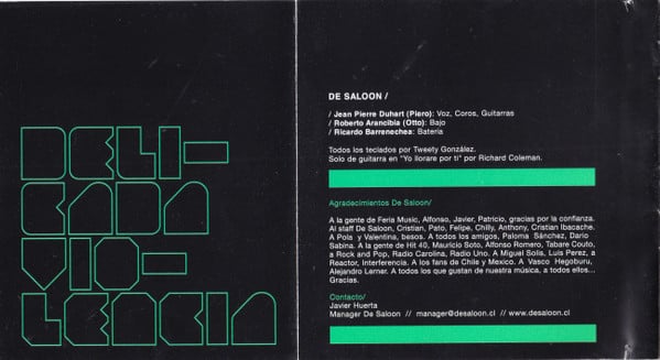 De Saloon : Delicada Violencia (CD, Album)