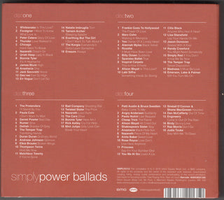 Various : Simply Power Ballads (4 CDs Of Modern And Classic Power Ballads) (Box + 4xCD, Comp)