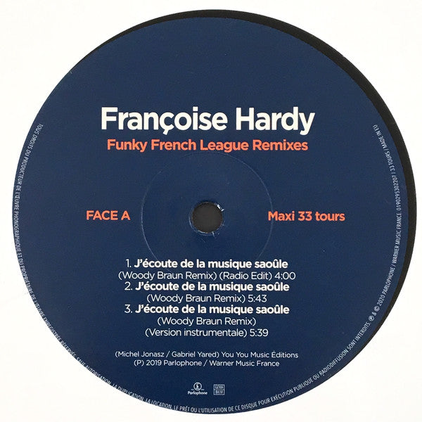 Françoise Hardy : Funky French League Remixes - J'écoute De La Musique Saoûle / Juke Box (12", Maxi)