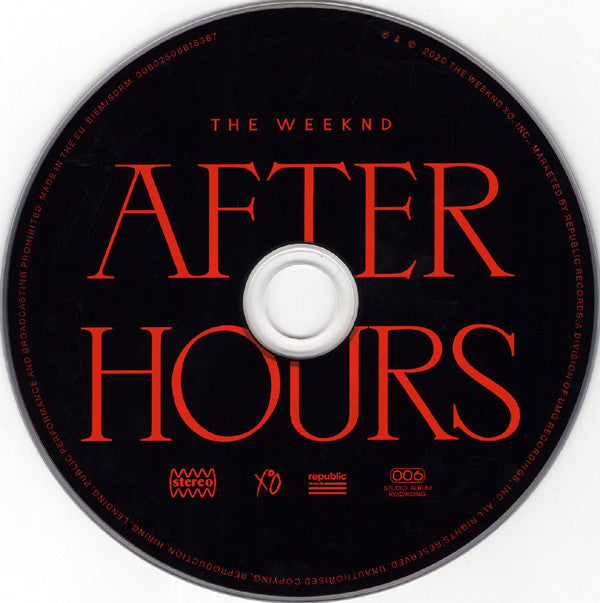The Weeknd : After Hours (CD, Album)