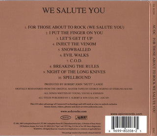 AC/DC : For Those About To Rock (We Salute You) (CD, Album, Enh, RE, RM, Dig)