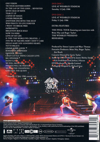 Queen : Live At Wembley Stadium (2xDVD-V, RE, RM, Multichannel, NTSC, 25t)
