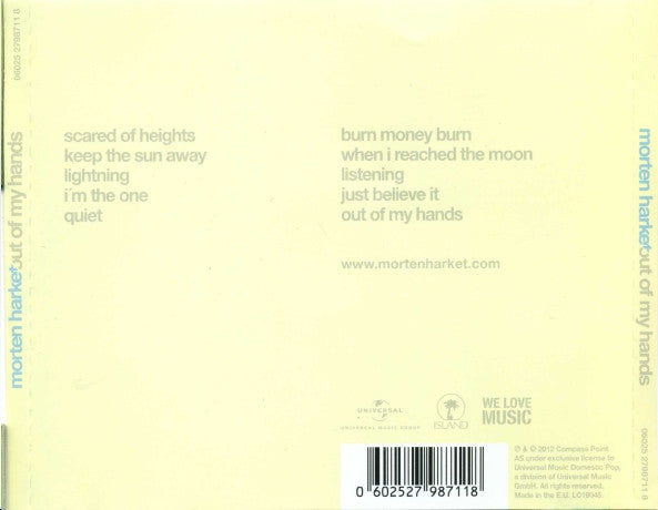 Morten Harket : Out Of My Hands (CD, Album)