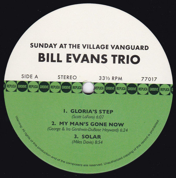 The Bill Evans Trio : Sunday At The Village Vanguard (LP, Album, RE + CD, Album, RE)