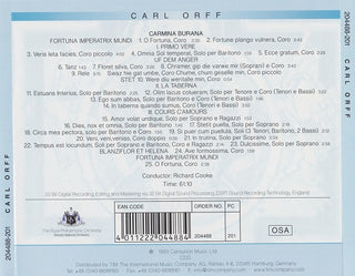 Carl Orff - Royal Philharmonic Orchestra, Richard Cooke : Carmina Burana (CD)