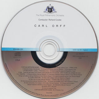 Carl Orff - Royal Philharmonic Orchestra, Richard Cooke : Carmina Burana (CD)