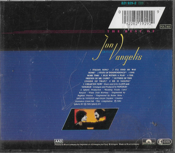 Jon & Vangelis : The Best Of Jon And Vangelis (CD, Comp)