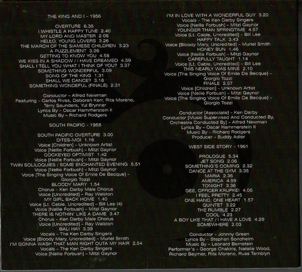 Various : Musicals Vol. 1 - Six Classic Sound Track Albums (4xCD, Comp, RM, Dig)