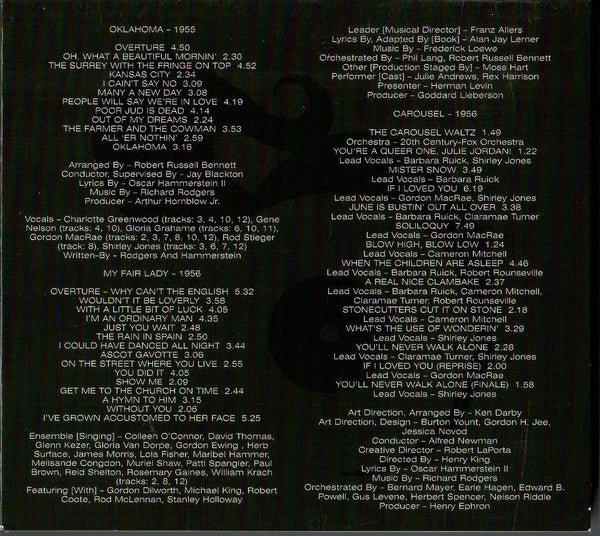 Various : Musicals Vol. 1 - Six Classic Sound Track Albums (4xCD, Comp, RM, Dig)