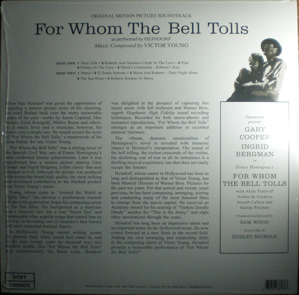 Victor Young, Ray Heindorf : For Whom The Bell Tolls (Original Motion Picture Soundtrack) (LP, Ltd, RE, 140)