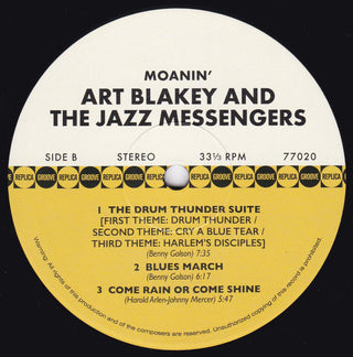 Art Blakey & The Jazz Messengers : Moanin’ (LP, Album, RE + CD, Album, RE)