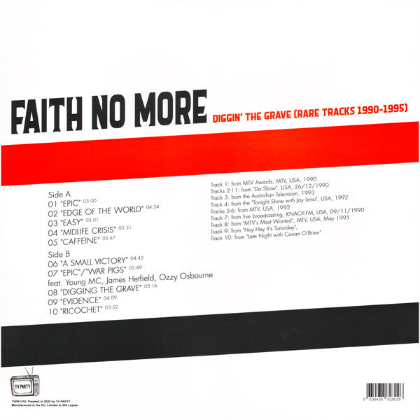 Faith No More : Diggin' The Grave (Rare Tracks 1990-1995) (LP, Ltd, Unofficial)