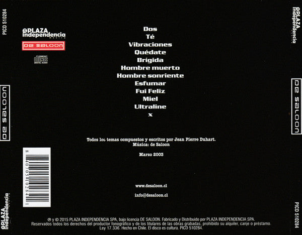 De Saloon : De Saloon (CD, Album, RE)