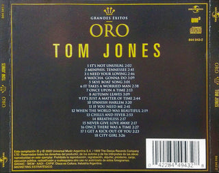 Tom Jones : Oro - Grandes Éxitos (CD, Comp)