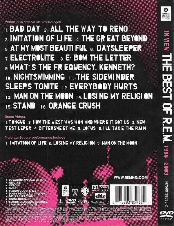 R.E.M. : In View: The Best Of R.E.M. 1988-2003 (DVD-V, Comp, NTSC)