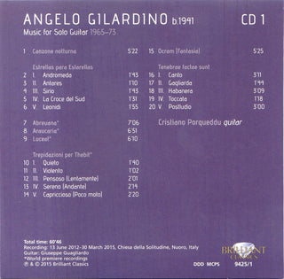 Angelo Gilardino - Cristiano Porqueddu : Complete Music For Solo Guitar · 1965–2013 (14xCD + Box)
