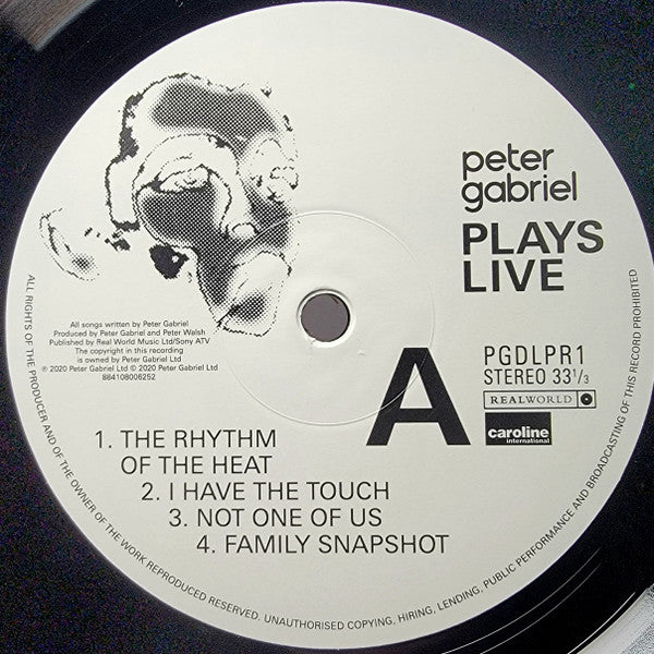 Peter Gabriel : Plays Live (2xLP, Album, RE, RM, 180)
