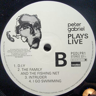 Peter Gabriel : Plays Live (2xLP, Album, RE, RM, 180)