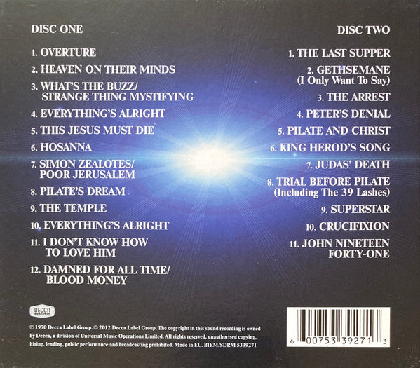 Various, Andrew Lloyd Webber & Tim Rice* : Jesus Christ Superstar (2xCD, Album, RE, RM, Son)