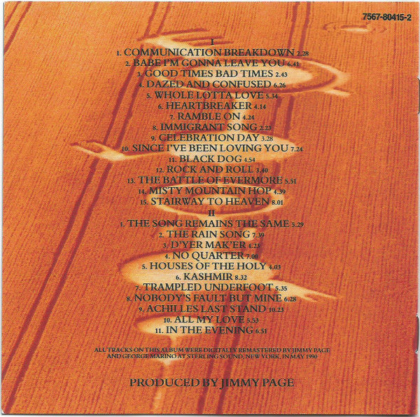 Led Zeppelin : Remasters (2xCD, Album, Comp, RE, RM, Sli)