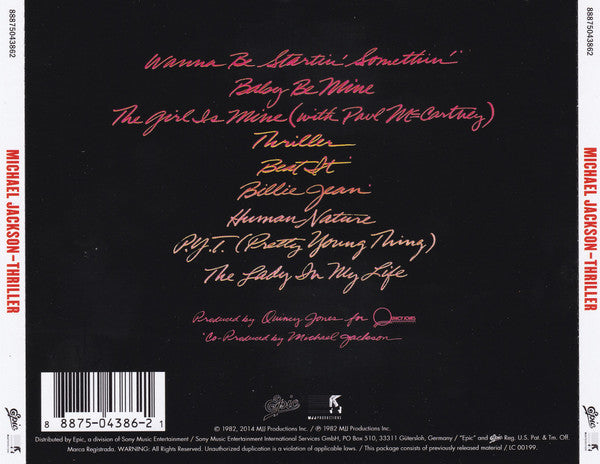 Michael Jackson : Thriller (CD, Album, RE, Son)