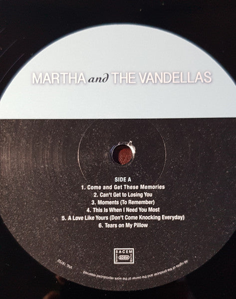 Martha Reeves & The Vandellas : Come And Get These Memories (LP, Album, Ltd, RE, Unofficial, 180)